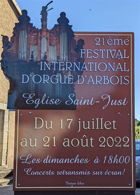 Festival International D Orgue D Arbois 2023 Dates Horaires Et Programme