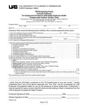 Printable Tb Test Form For Employment Airslate Signnow