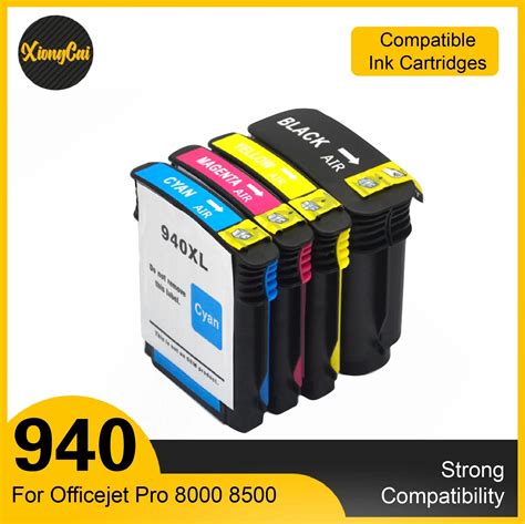 New 940xl Compatible Ink Cartridges With Chip 4x For Hp940 Printer For Hp Officejet Pro 8000