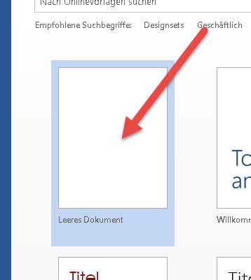 Office Word Direkt neue leere Seiten öffnen Leeres Dokument