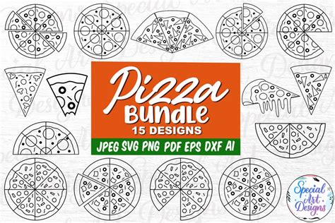 Pizza Svg Bundle Pizza Sayings Svg Pizza Slice Outline Svg Pizza