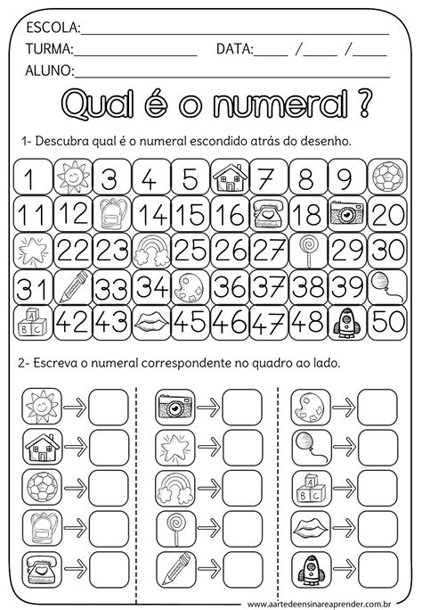 Atividade Pronta Numeral Escondido A Arte De Ensinar E Aprender E