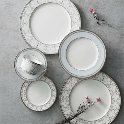 Noritake 96Pcs Dinner Tea Set For 12 Persons Trefolio Platinum