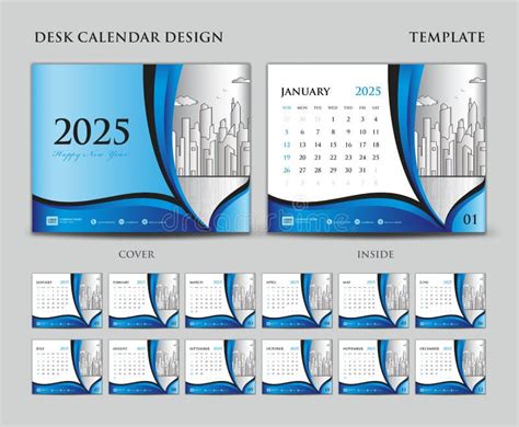 Calendar 2025 Template Vector Simple Minimal Design Planner 2025 Year