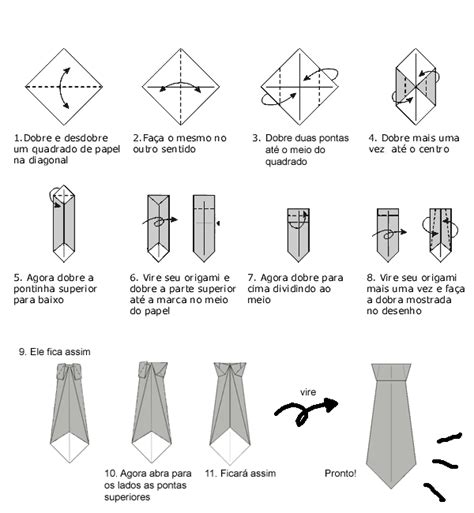 Dobraduras Para Dia Dos Pais - Baú da Web: Origami camisa e gravata dobradura para dia dos Pais