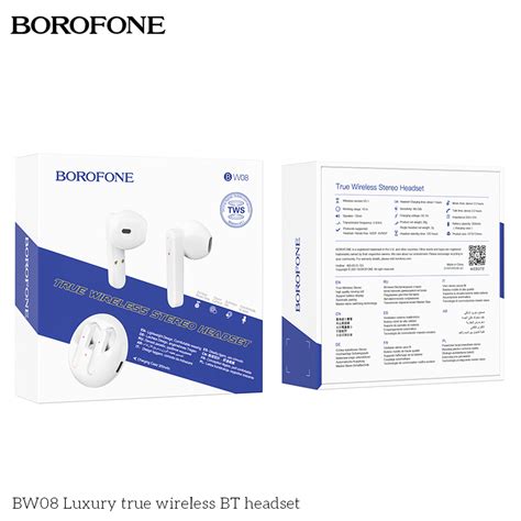 Borofone Bw Luxury True Wireless Bluetooth Earphone White