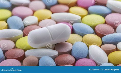 Tablets Of Different Colors Antibiotic Resistance Tablets From