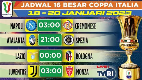 Jadwal Siaran Langsung Tvri Coppa Italia Babak Besar Ada Juventus Vs