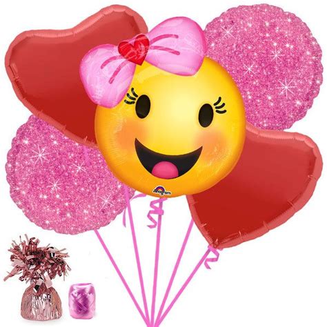 Check Out Emoji Girl Balloon Bouquet Kit Emojis Themed Party Supplies