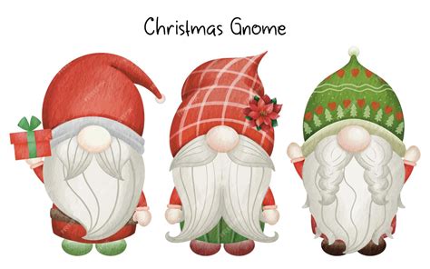 Premium Vector Collection Christmas Gnome Merry Christmas Hand Drawn