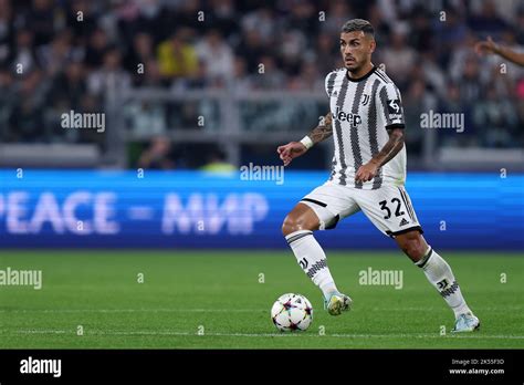 Turin Italy October Leando Paredes Of Juventus Fc Controls