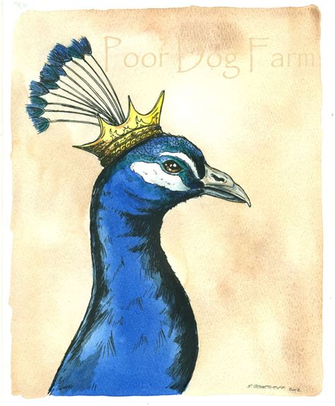 Peacock King 8x10 Hand Painted Print | Etsy