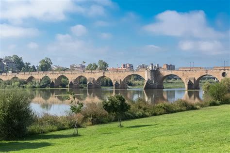 Amazing Morning View at the Guadiana River and Palmas Bridge, Guadiana ...