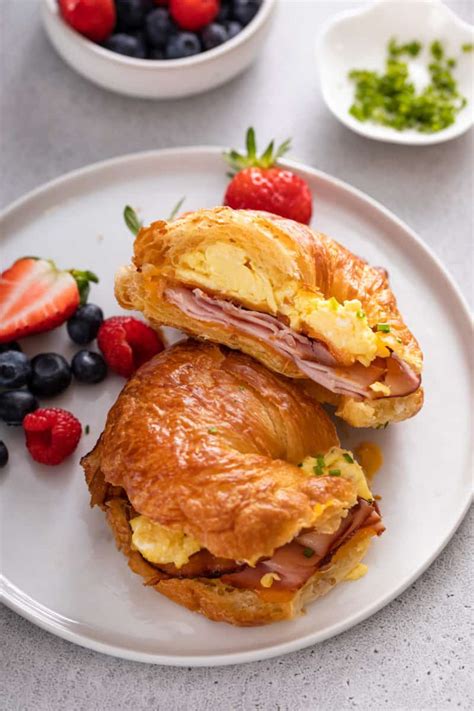 Croissant Breakfast Sandwiches My Baking Addiction