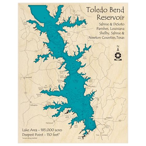 Toledo Bend Custom Laser Cut Art Lake Art Llc