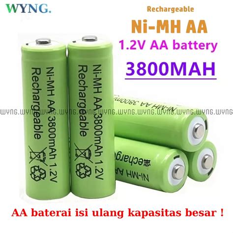 Jual Baterai AA 3800mAh 1 2 V Rechargeable Battery NI MH Batteries 2A