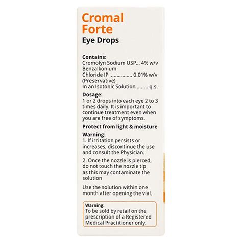 Cromal Forte Eye Drops 5ml Price Uses Side Effects Netmeds