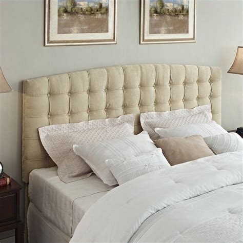 Dorel Living King Tufted Panel Headboard In Beige Da Hk Bg