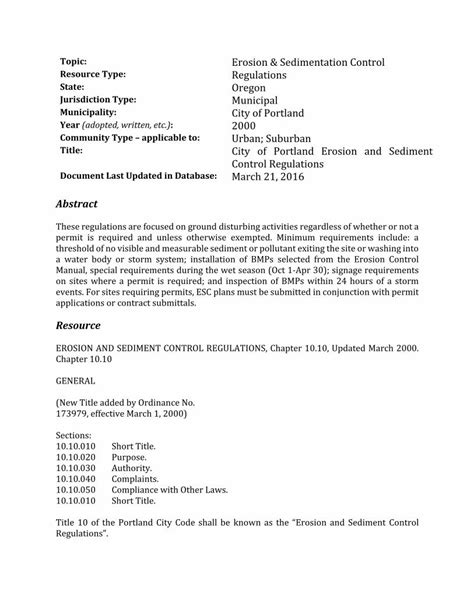 Pdf Topic Erosion Sedimentation Control Appsrv Pace Edu