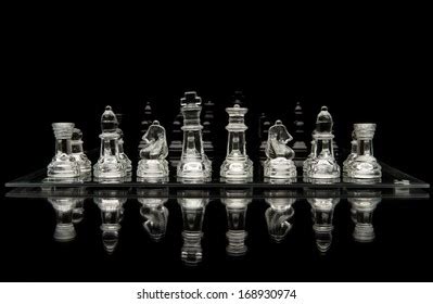 Glass Chess Pieces On Glass Chessboard Stock Photo 168930974 | Shutterstock