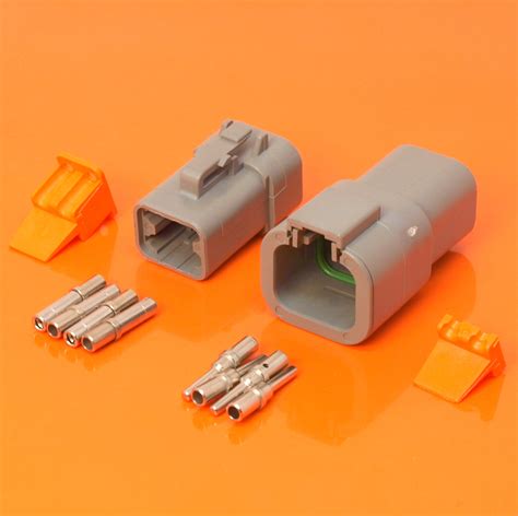 Deutsch DTP Series 4 Way Connector Plug Receptacle Kit DTP04 4P