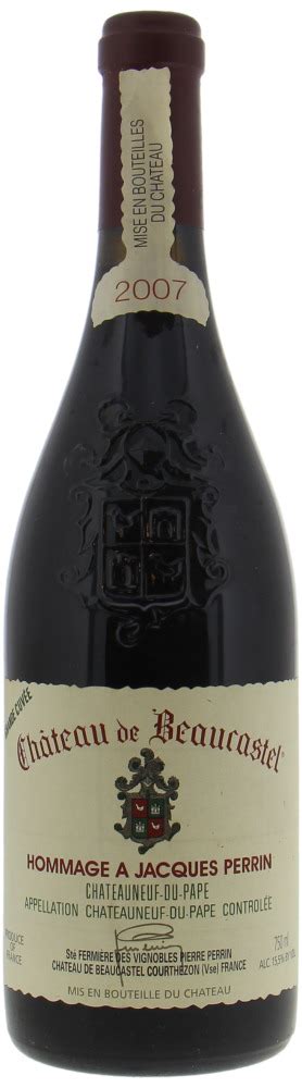 Chateauneuf Du Pape Hommage Jacques Perrin 2007 Chateau De Beaucastel