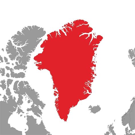 Premium Vector Greenland On World Map Vector Illustration