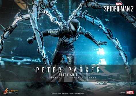 Hot Toys Vgm Marvels Spider Man Peter Parker Black Suit Hot