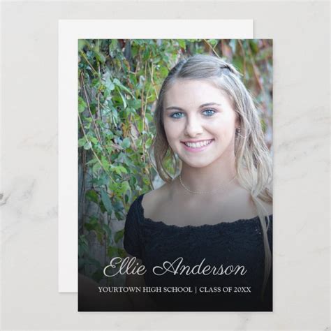 Elegant Script Photo Graduation Party Invitation Zazzle