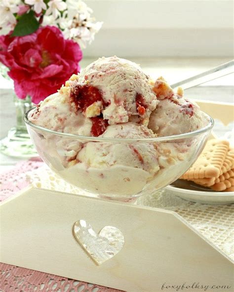 Cheesecake Ice Cream With Sour Cherries Foxy Folksy Recipe Ice