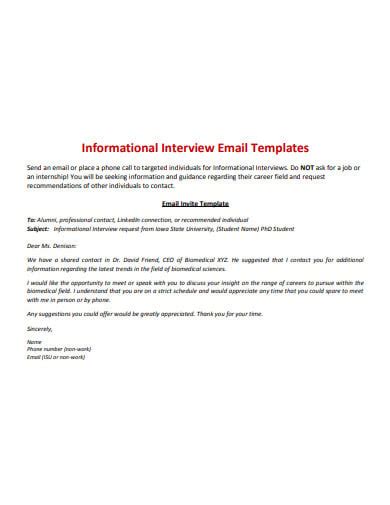 10 Interview Invitation Email Templates In Pdf Doc