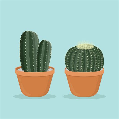 Cactus In Clay Pot Illustration 17459991 Vector Art At Vecteezy