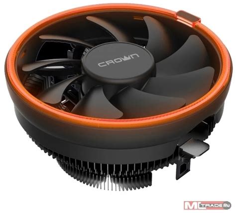 вентилятор CROWN Кулер для процессора CM-1153PWM ORANGE (Сокет AM4 ...