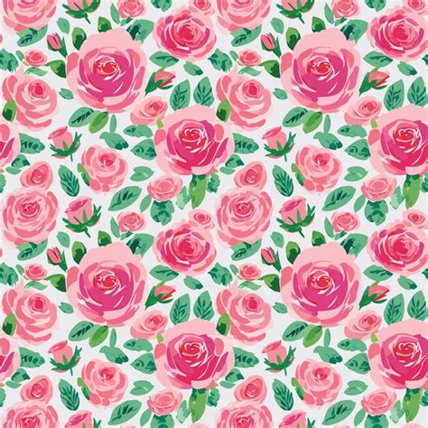 Premium Photo Rose Water Color Seamless Pattern