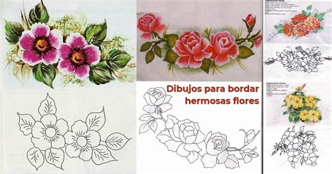 Dibujos Para Bordar Flores Bordados A Mano Dibujos Flores Para