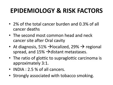 Laryngeal Cancer Management Ppt