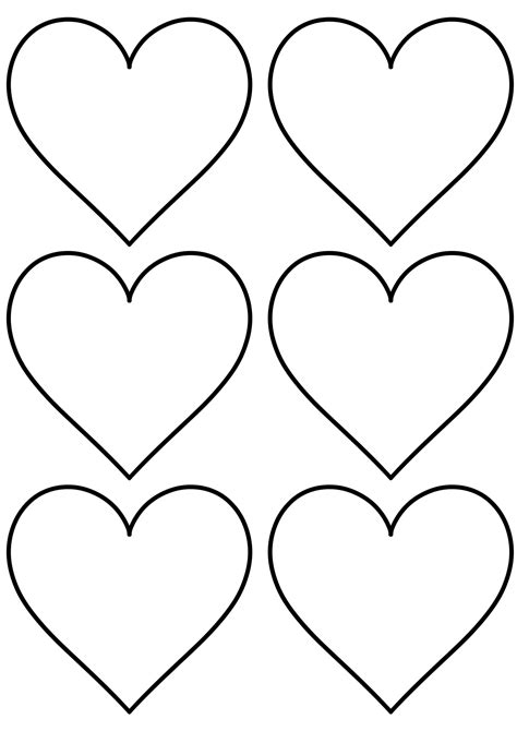 Free Printable Heart Templates Cut Outs Heart Shapes Template