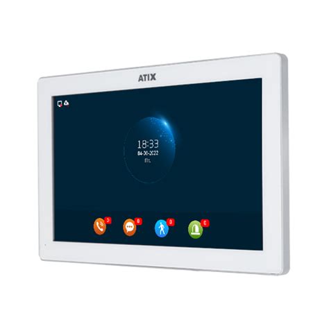 AT-I-M1011F/IW white монитор домофона экран IPS 10'' аналоговый wi-fi, ATIX