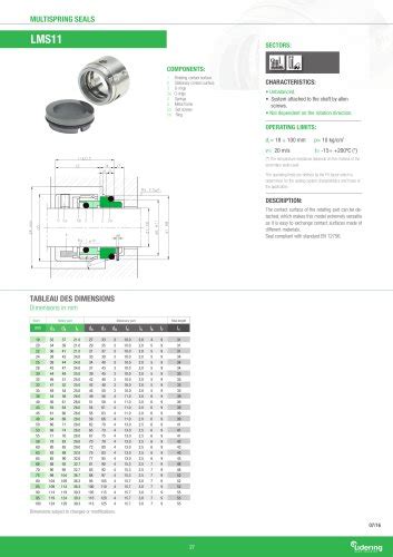 Catalogo General De Sellos Mec Nicos Generalidades Lidering