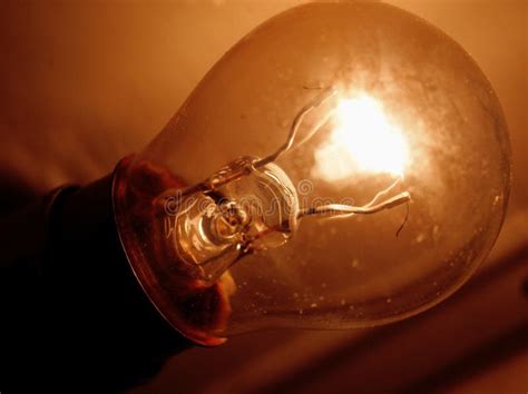 An Antique Light Bulb In The Darkroom Of A Room Stock Image Image Of