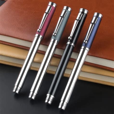 New Brand 0.5mm Metal Roller Ball Pen Luxury Ballpoint Pen for Business Writing Gift Office ...