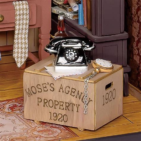 Rolife Mose S Detective Agency Diy Miniature House Kit Hobbies