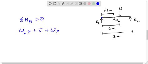 SOLVED A 3 0 M Long Rigid Beam With A Mass Of 120 Kg Is Supported At