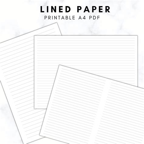 Understanding Types Of Lined Paper Including Lined Paper 46 Off