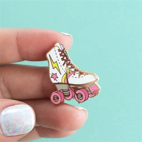 Roller Skate Enamel Pin Flair Lapel Hard Enamel Roller Etsy UK