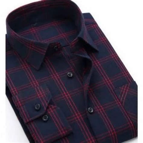 Collar Neck Men Cotton Check Shirt Machine Wash Hand Wash At Rs 250 In