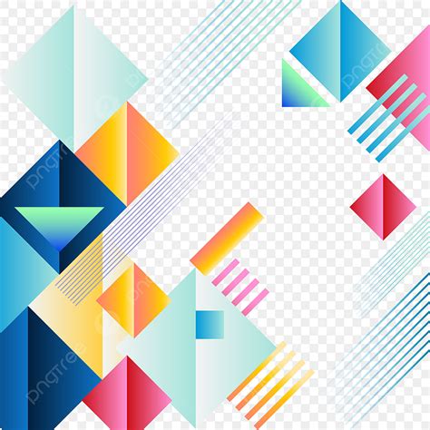 Multicolor Borders Clipart Hd Png Multicolored Abstract Line Geometric