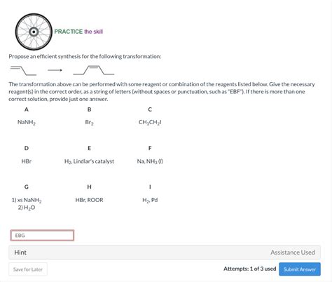 Solved Practice The Skill Propose An Efficient Synthesis For Chegg