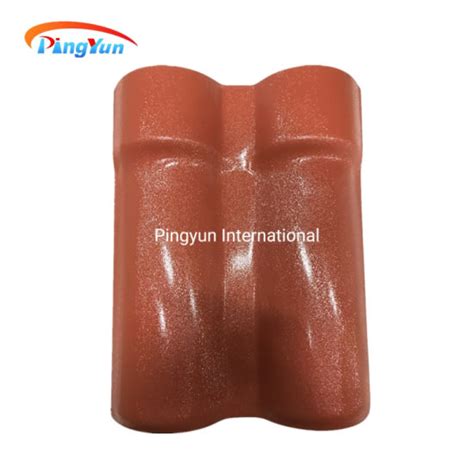 China Pingyun Roma And Spanish Style Asa Pvc Plastic Roof Tilesynthetic Resin Roof Tile China