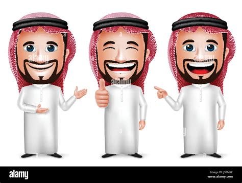 Vector Saudi Arab Man Cartoon Character with Different Pose and Hand ...